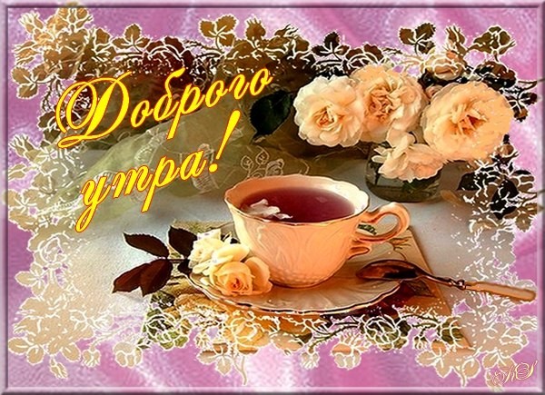 Красивые открытки с добрым утром и с цветами
