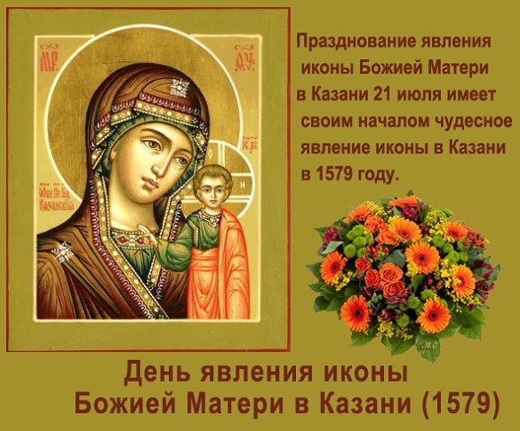 День Казанской Божьей Матери В 2021 Поздравление