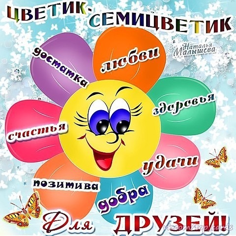 Рисунок цветика семицветика с пожеланиями Рисунок цветика семицветика с пожеланиями