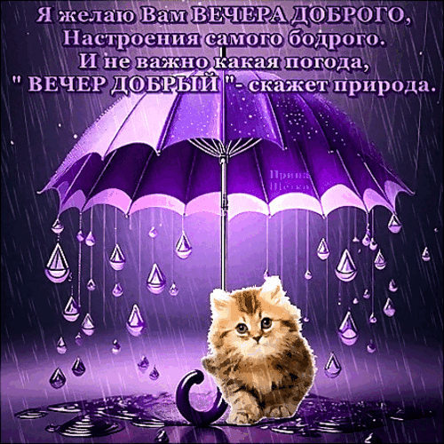 Анимированная открытка Добрый вечер!