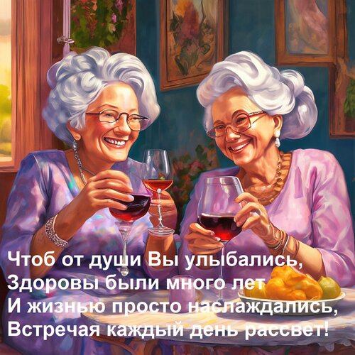 Открытка Чтоб от души Вы улыбались, Здоровы были много лет И жизнью просто наслаждались, Встречая каждый день