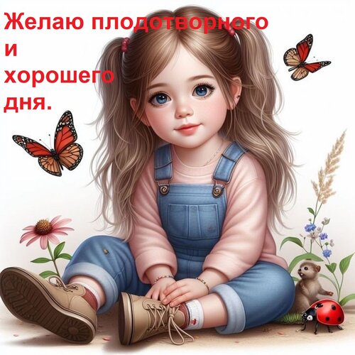 Открытка Желаю плодотворного и хорошего дня.