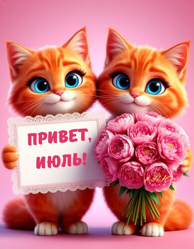 Открытка Привет, июль.