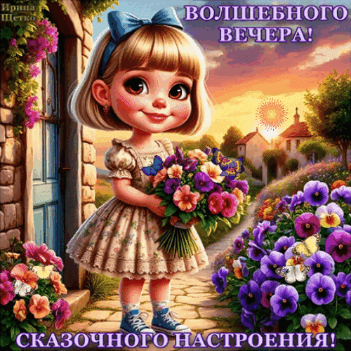 Анимированная открытка Волшебного вечера! Сказочного настроения!