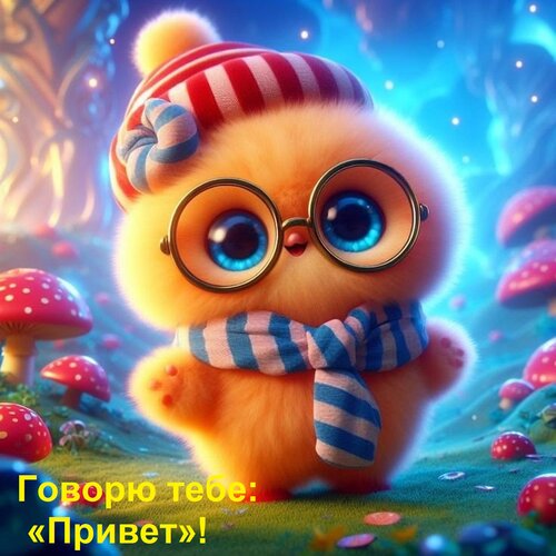 Открытка Говорю тебе: «Привет»!