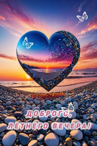 Открытка ДОБРОГО, ЛЕТНЕГО ВЕЧЕРА!