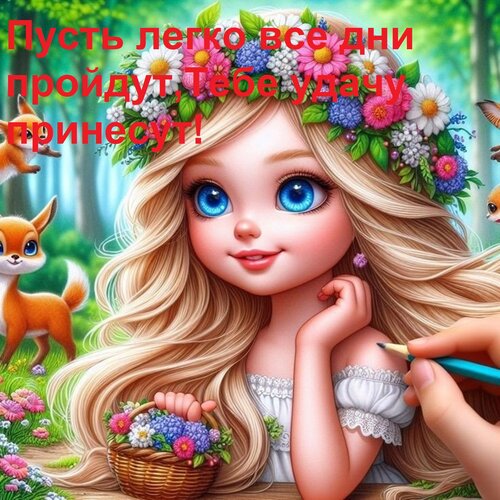 Открытка Пусть легко все дни пройдут, Тебе удачу принесут!