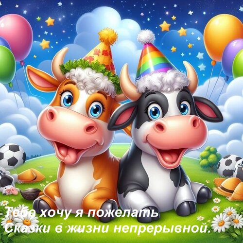 Открытка Тебе хочу я пожелать Сказки в жизни непрерывной.