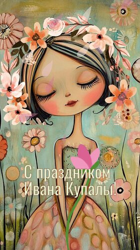 Открытка С праздником Ивана Купалы 7 июля