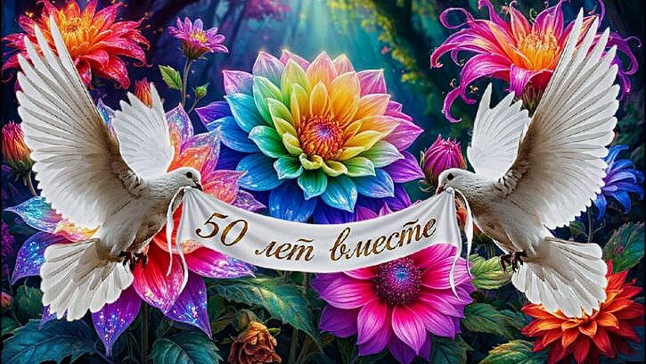 Открытка 50 лет вместе