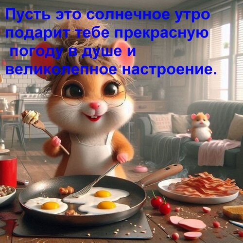 Открытка Пусть это солнечное утро подарит тебе прекрасную погоду в душе и великолепное настроение.