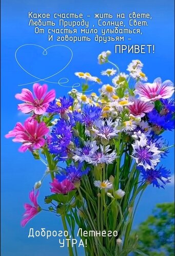 Открытка доброго летнего утра