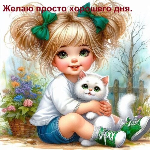 Открытка Желаю просто хорошего дня.