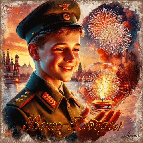 Анимированная открытка Вечер Победы!