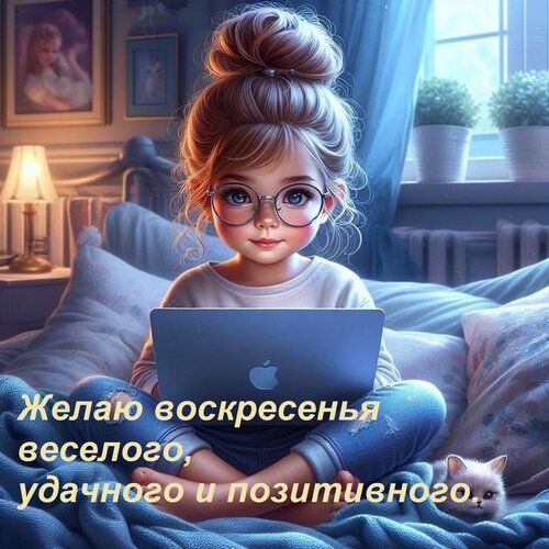 Открытка Желаю воскресенья веселого, удачного и позитивного.