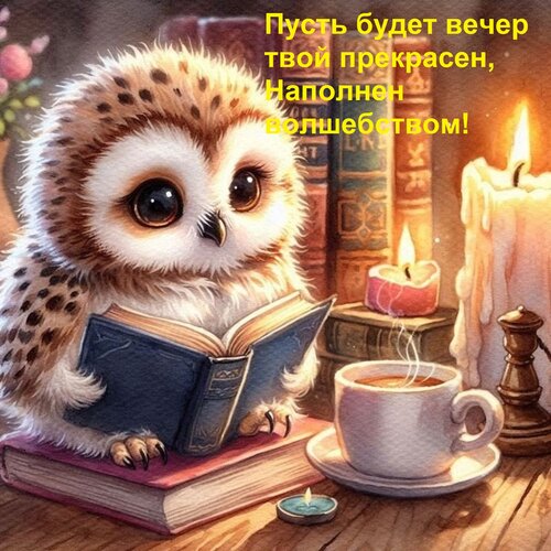 Открытка Пусть будет вечер твой прекрасен, Наполнен волшебством!