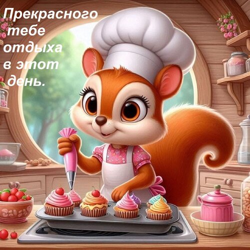 Открытка Прекрасного тебе отдыха в этот день.