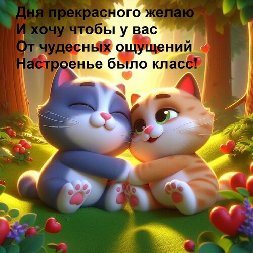 Открытка Дня прекрасного желаю И хочу чтобы у вас От чудесных ощущений Настроенье было класс!