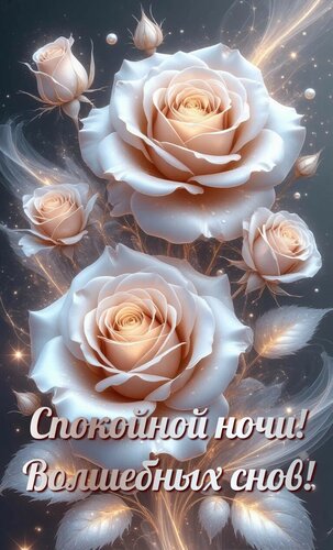 Открытка Спокойной ночи! Волшебных снов!