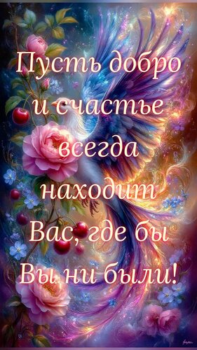 Открытка Пусть добро и счастье всегда находит Вас, где бы Вы ни находились!