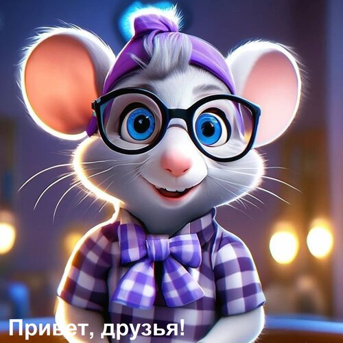 Открытка Привет, друзья!