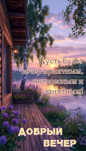 Открытка Добрый вечер.
