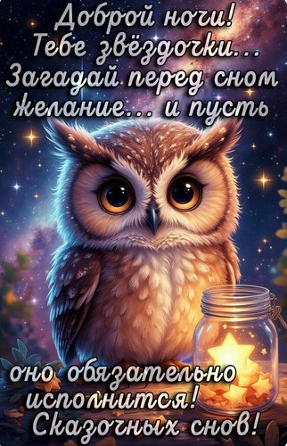 Открытка Спокойной ночи