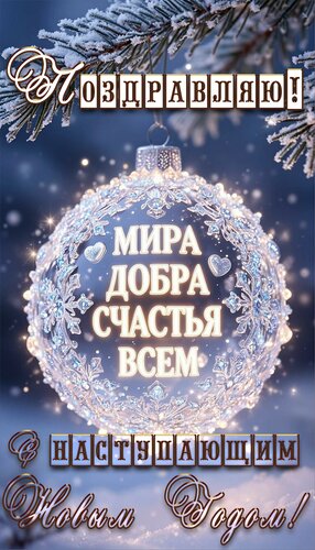 Открытка С наступающим Новым Годом