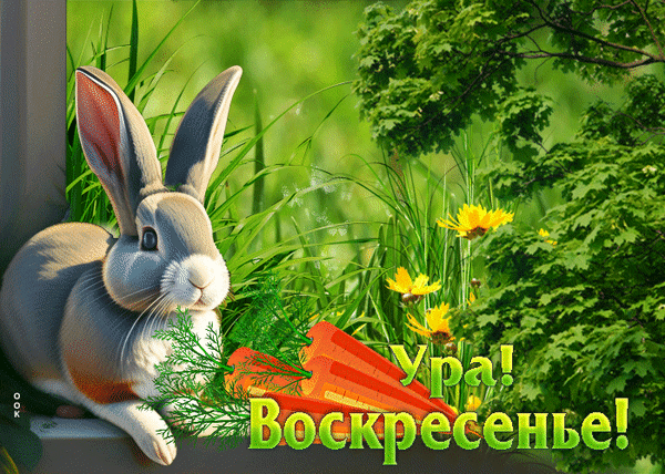 Анимированная открытка Воскресенье