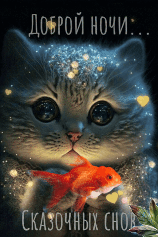 Анимированная открытка доброй ночи