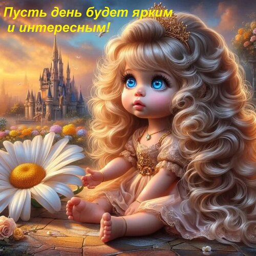 Открытка Пусть день будет ярким и интересным!