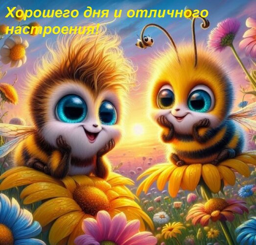 Открытка Хорошего дня и отличного настроения!
