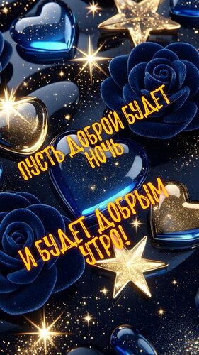 Открытка Пусть доброй будет ночь! И будет добрым