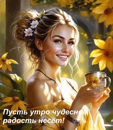 Открытка Пусть утро чудесное радость несёт!