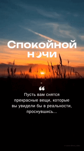 Анимированная открытка Спокойной ночи. Пусть вам снятся прекрасные вещи, которые вы увидели бы в реальности, проснувшись...
