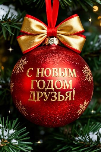 Открытка С НОВЫМ ГОДОМ, ДРУЗЬЯ!