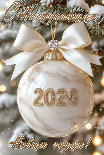 Открытка С НАСТУПАЮЩИМ НОВЫМ ГОДОМ!
