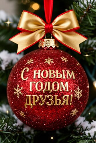 Открытка С НОВЫМ ГОДОМ, ДРУЗЬЯ!