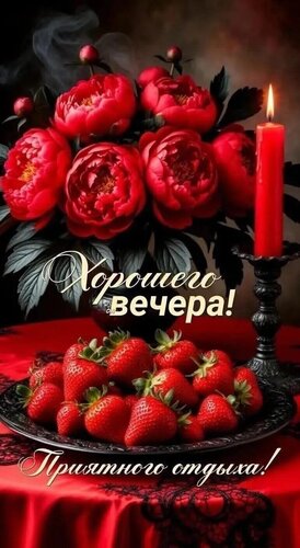Открытка доброго вечера