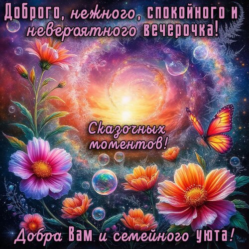Открытка Добрый вечер