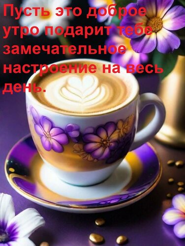 Открытка Пусть это доброе утро подарит тебе замечательное настроение на весь день.