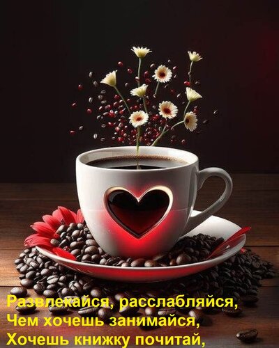 Открытка Развлекайся, расслабляйся, Чем хочешь занимайся, Хочешь книжку почитай, Просто жизнью наслаждайся.