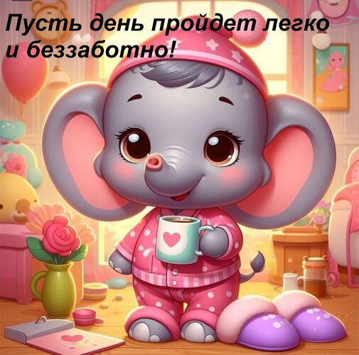 Открытка Пусть день пройдет легко и беззаботно!
