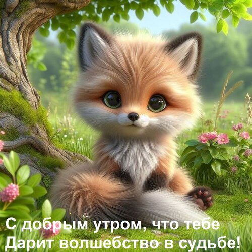 Открытка С добрым утром, что тебе Дарит волшебство в судьбе!