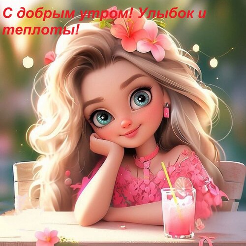 Открытка С добрым утром! Улыбок и теплоты!