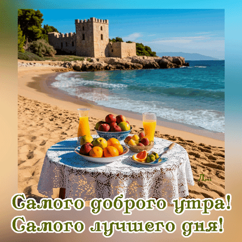 Анимированная открытка Самого доброго утра! Самого лучшего дня!