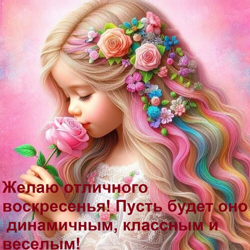 Открытка Желаю отличного воскресенья! Пусть будет оно динамичным, классным и веселым!