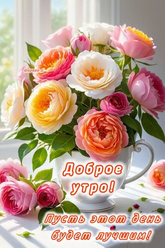 Открытка ДОБРОЕ УТРО! ПУСТЬ ЭТОТ ДЕНЬ БУДЕТ ЛУЧШИМ!
