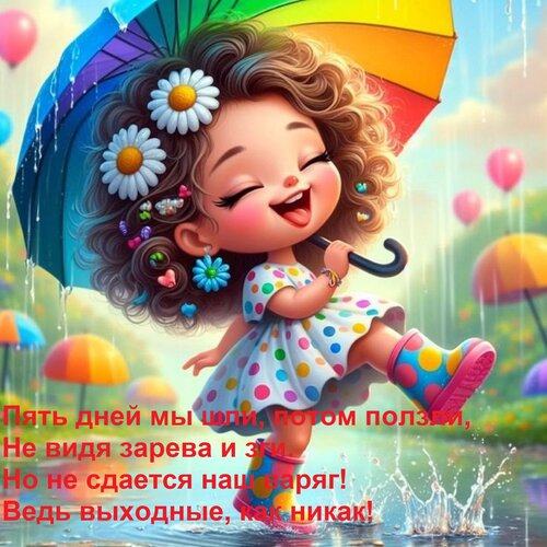 Открытка Пять дней мы шли, потом ползли, Не видя зарева и зги. Но не сдается наш варяг! Ведь выходные, как ни