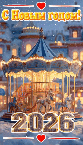 Анимированная открытка С Новым годом! 2026